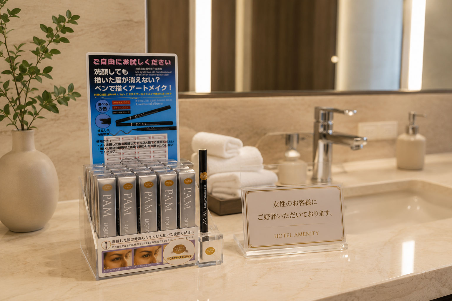 ホテル洗面台・パウダールーム設置イメージ