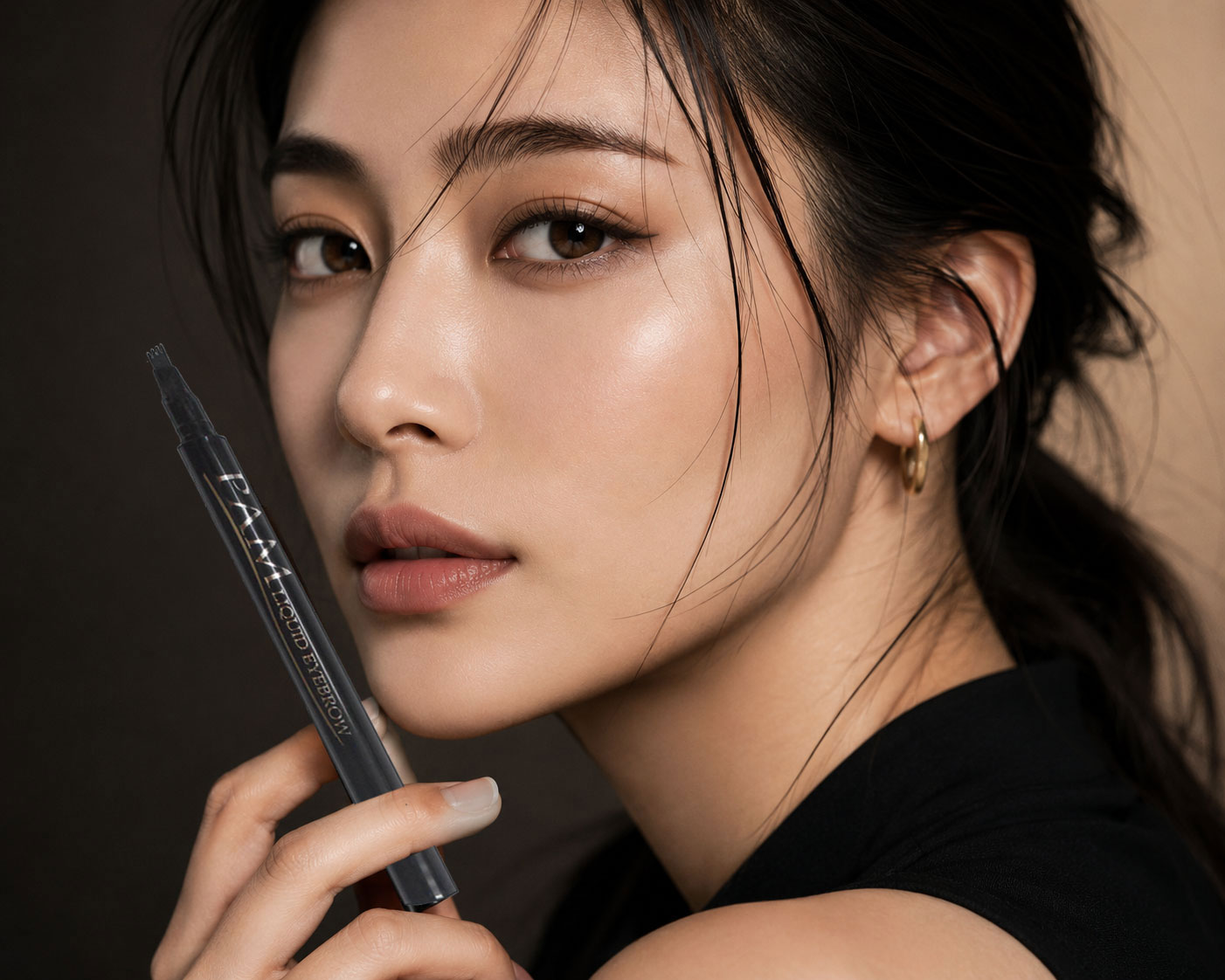 PAM Japanese waterproof eyebrow tint model